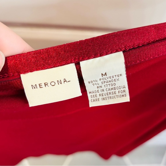 NWT Vintage Women’s Medium Merona Red A-Line Skirt - Picture 7 of 7